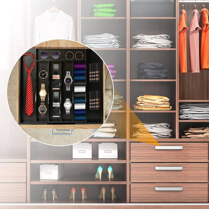 Kitchen Silverware Drawer Organizer and Storage Flatware Cutlery Utensil Holder Spice Rack Containers Bathroom Counter Cabinet Office Desk Makeup Drawer Tray Kitchen and Dining Tools Decor Accessories