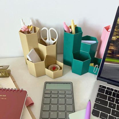 Pencil Organizer Pen Holder for Desk Pens Cup Small Desk Organizer Cute Pen Holder for Office,School and Home (White, 3)