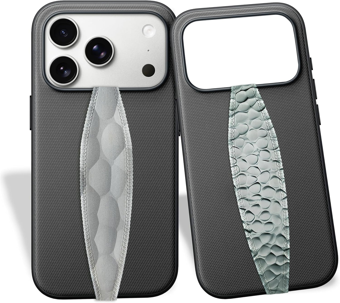 Switchbands Universal Phone Grip Strap – Customizable Phone Holder for Hand, Wireless Charging Safe Phone Handle Grip, Reuseable Phone Strap for iPhone, Samsung & Android Cases - Metallic Rose