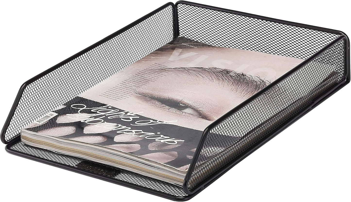 Mr. Pen Mesh Desk Organizer - Single Tray with Letter Tray, File Holder for Desk Paper Management