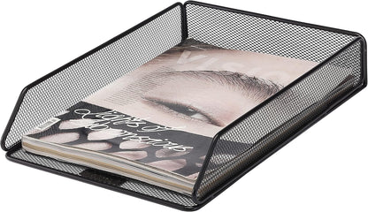 Mr. Pen Mesh Desk Organizer - Single Tray with Letter Tray, File Holder for Desk Paper Management