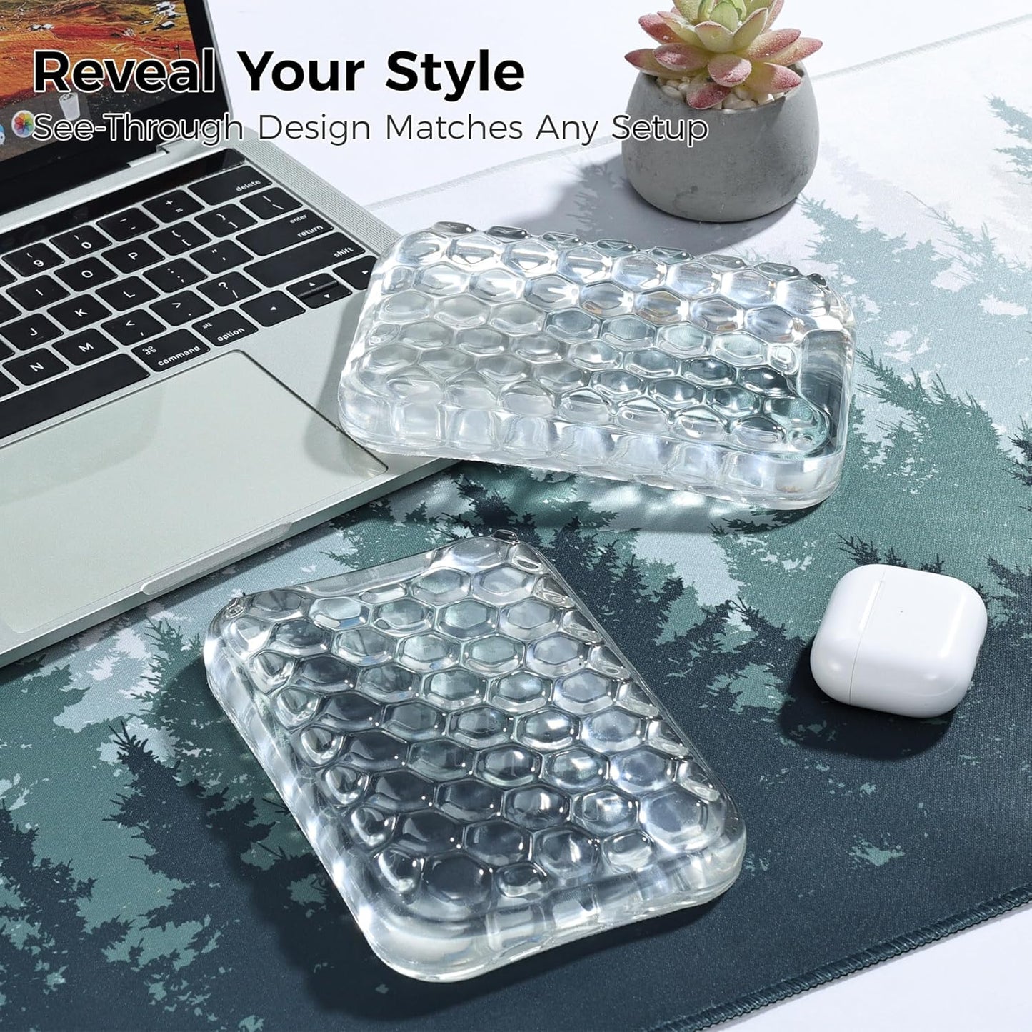 Ospelelf Ergonomic Elbow Pad, Gel Keyboard Wrist Rest Support for Office Desk Chair, Arm Wrist Pad for Typing Pain Relief, 1 Pack