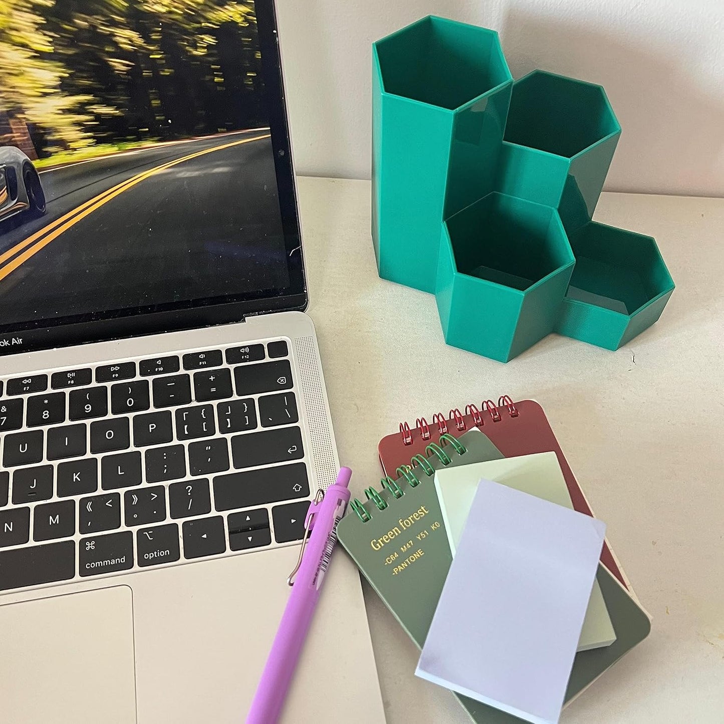 Pencil Organizer Pen Holder for Desk Pens Cup Small Desk Organizer Cute Pen Holder for Office,School and Home (White, 3)