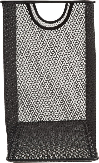 U Brands Desktop Hanging File Organizer, Black Mesh Metal, Letter Size, Steel Wire Document & Folder Organizer for Office Desk, Home, Classroom