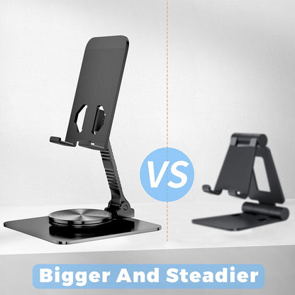 360 Rotatable Foldable Phone Stand for Desk,Fully Adjustable Desktop Phone Holder Cradle Dock Compatible with iPhone 17 16 15 14 13 12 11 Pro Max,Tablets,All Phones(Pink)