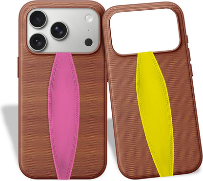 Switchbands Universal Phone Grip Strap – Customizable Phone Holder for Hand, Wireless Charging Safe Phone Handle Grip, Reuseable Phone Strap for iPhone, Samsung & Android Cases - Metallic Rose