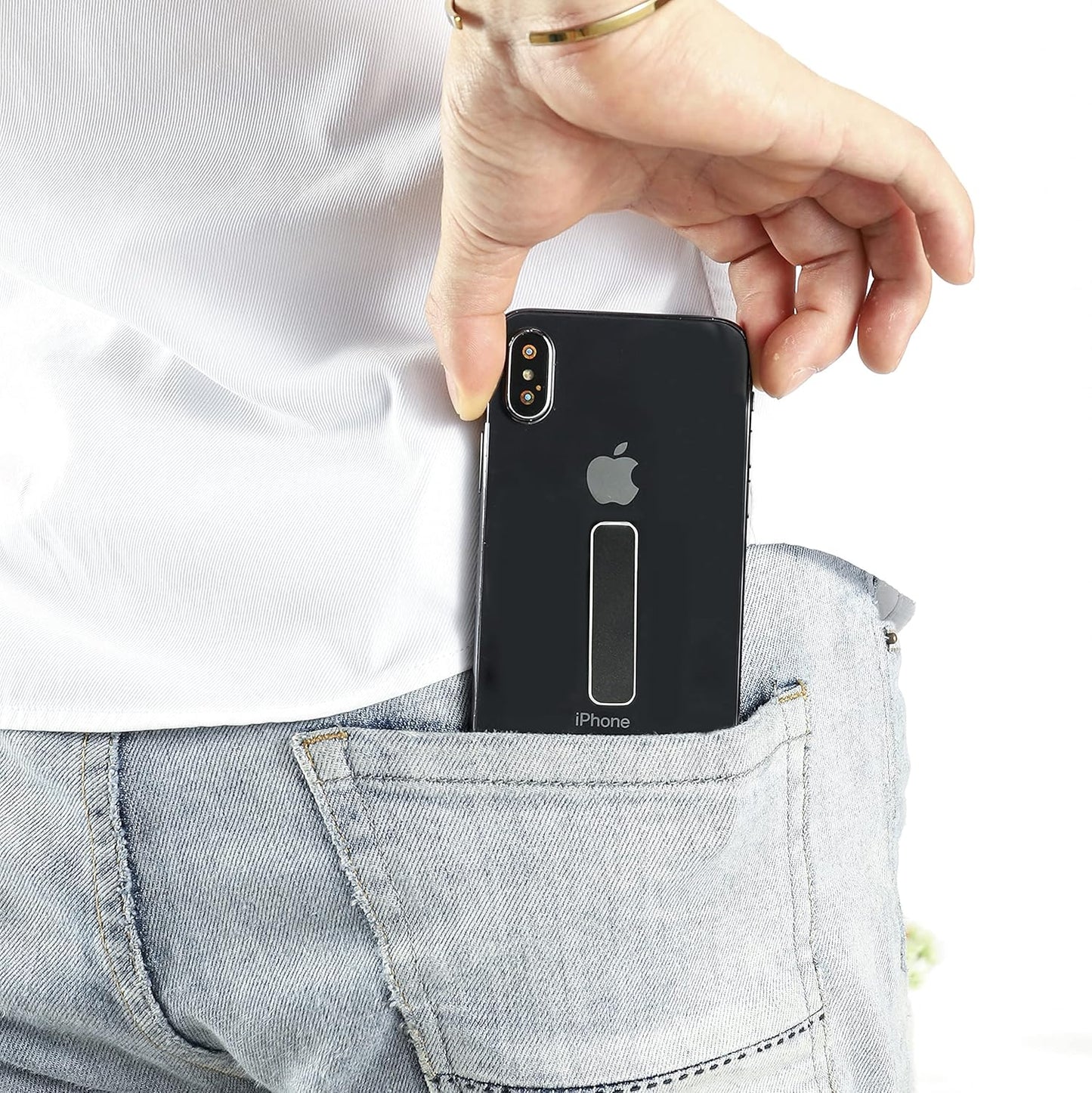 Phone Kickstand, Cellphone Stand, Angle Adjustable, Black