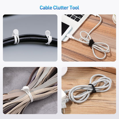 Cable Matters 10-Pack Ultra Strong Silicone Magnetic Cable Ties, Magnetic Cord Ties/ZipTies/Cord Organizer, Black and White