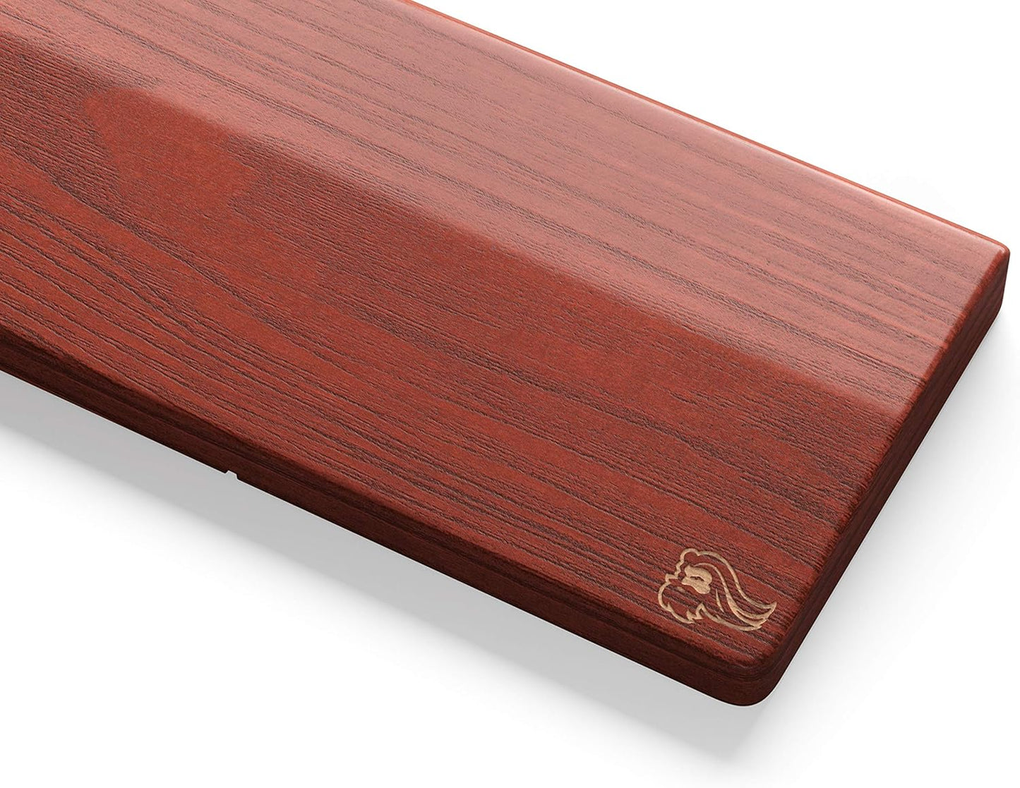 GLORIOUS Gaming Wooden Keyboard Wrist Rest (Compact) - White Ash Wood, Medium-Coarse Grain, Smooth Surface, Sweat & Oil Resistant, Easy Clean, Anti-Slip Rubber Base, 13" x 4" x 0.79" - Onyx