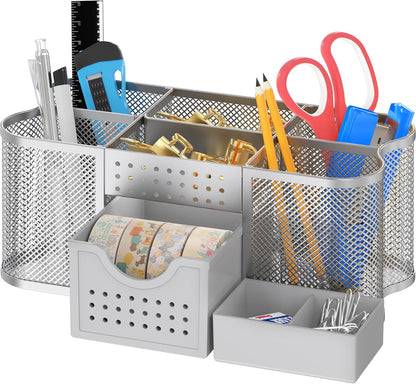 Deco Brothers Desk Organizers Pen Holder Office Caddy Storage, Black
