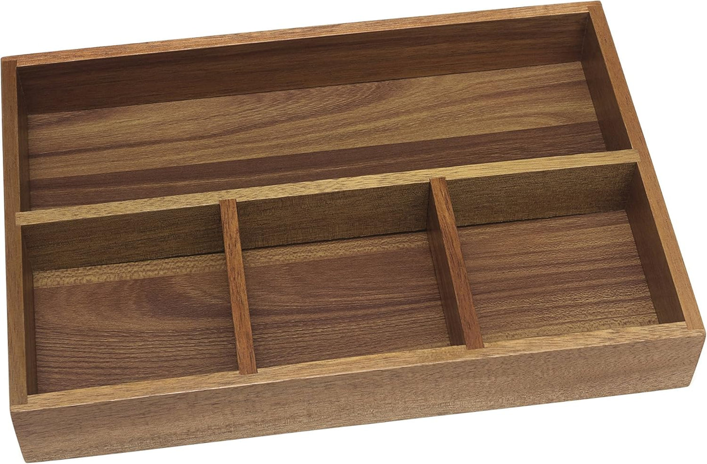 Lipper International 824, Bamboo Wood 4-Compartment Organizer Tray, 11 5/8" x 7 7/8" x 1 3/4"