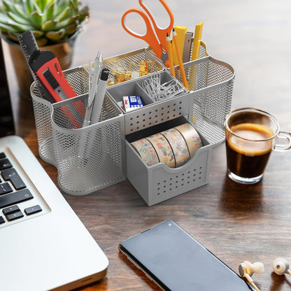 Deco Brothers Desk Organizers Pen Holder Office Caddy Storage, Black