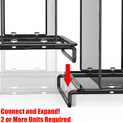 Simple Houseware Expandable 5 Section Upright File Sorter Organizer, Black