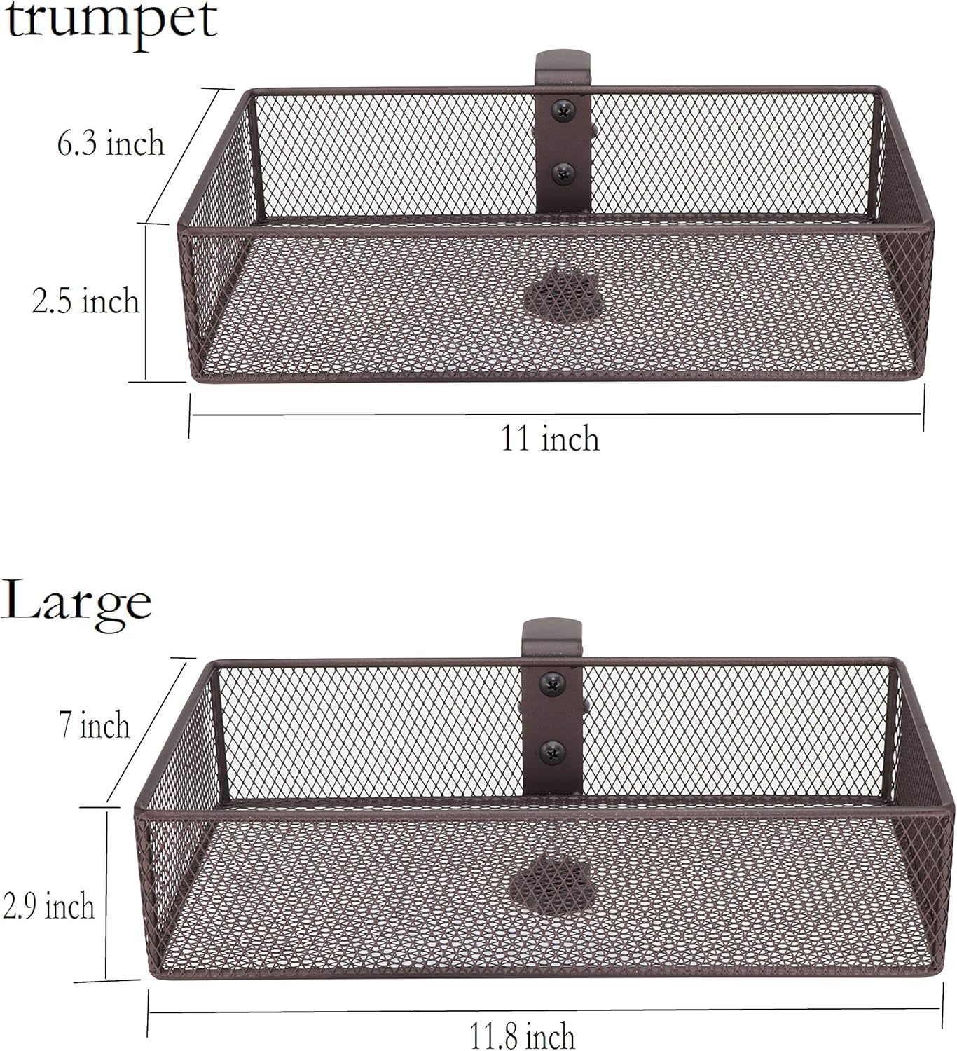 Under Desk Drawer Organizer - Clamp-On Above or Below Desk Mesh Drawer for Office Accessories, Storage Tray, and Desktop Organizer (White - Small)