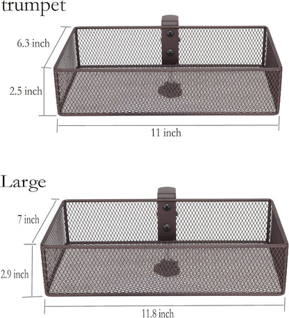Under Desk Drawer Organizer - Clamp-On Above or Below Desk Mesh Drawer for Office Accessories, Storage Tray, and Desktop Organizer (White - Small)