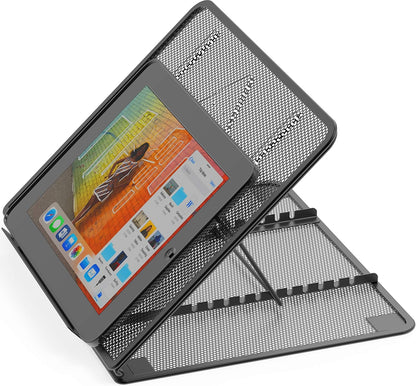 Simple Houseware Mesh Laptop Stand with 11-Levels Adjustable Ventilated Computer Holder, Black