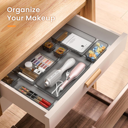 【Military Grade】A-LuGei Drawer Organizer, 【𝟱𝗦𝗶𝘇𝗲】 Makeup organizer, 【Holds 177 Items】 Bathroom Organizers and Storage, Organization and Storage, Desk Drawer Organizer for Bathroom Vanity