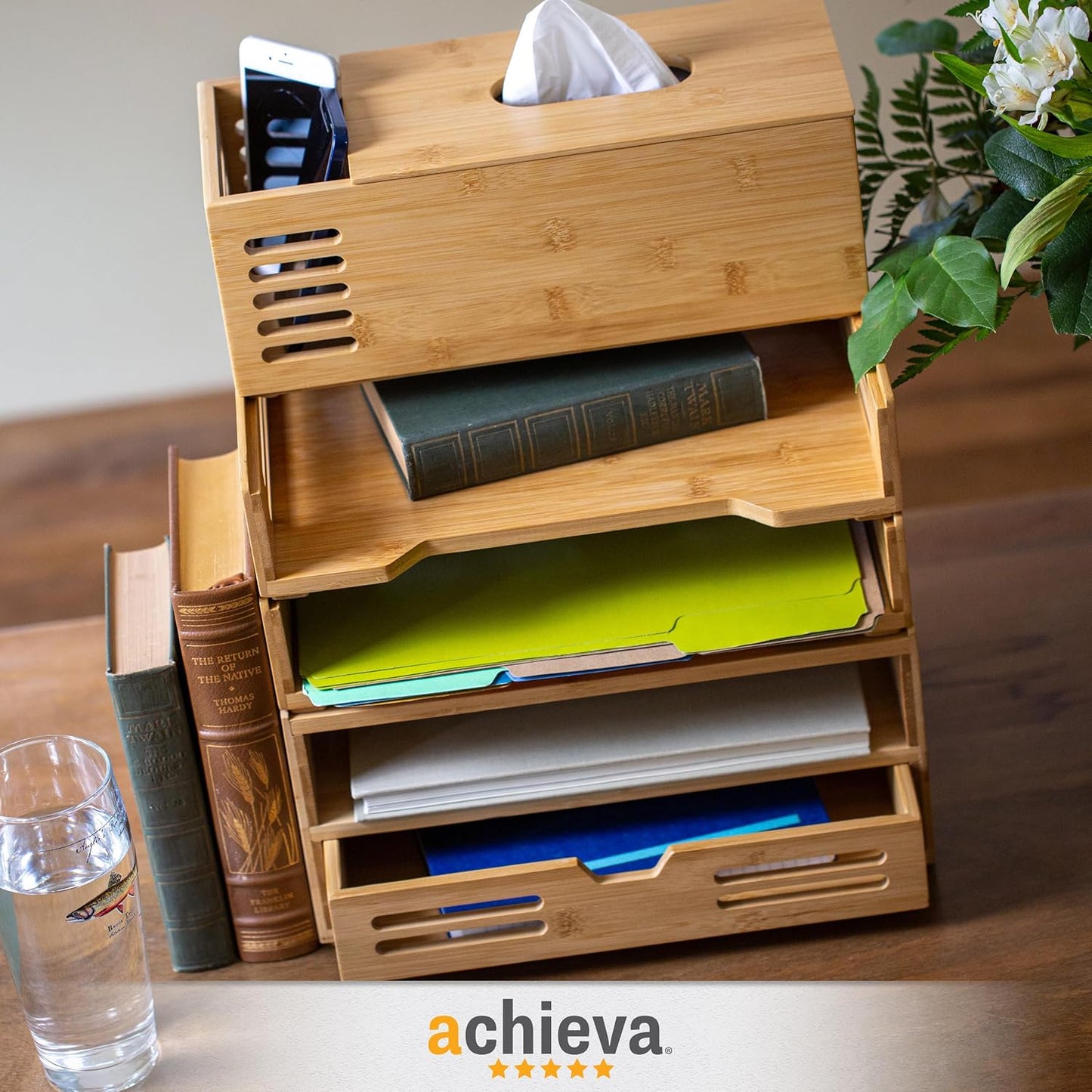 Achieva Bamboo Desk Organizer (71001)