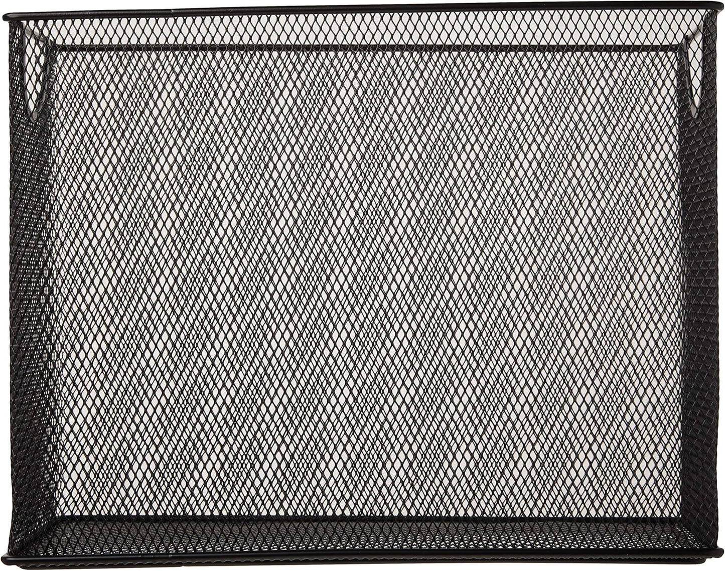 U Brands Desktop Hanging File Organizer, Black Mesh Metal, Letter Size, Steel Wire Document & Folder Organizer for Office Desk, Home, Classroom