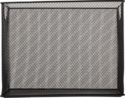 U Brands Desktop Hanging File Organizer, Black Mesh Metal, Letter Size, Steel Wire Document & Folder Organizer for Office Desk, Home, Classroom