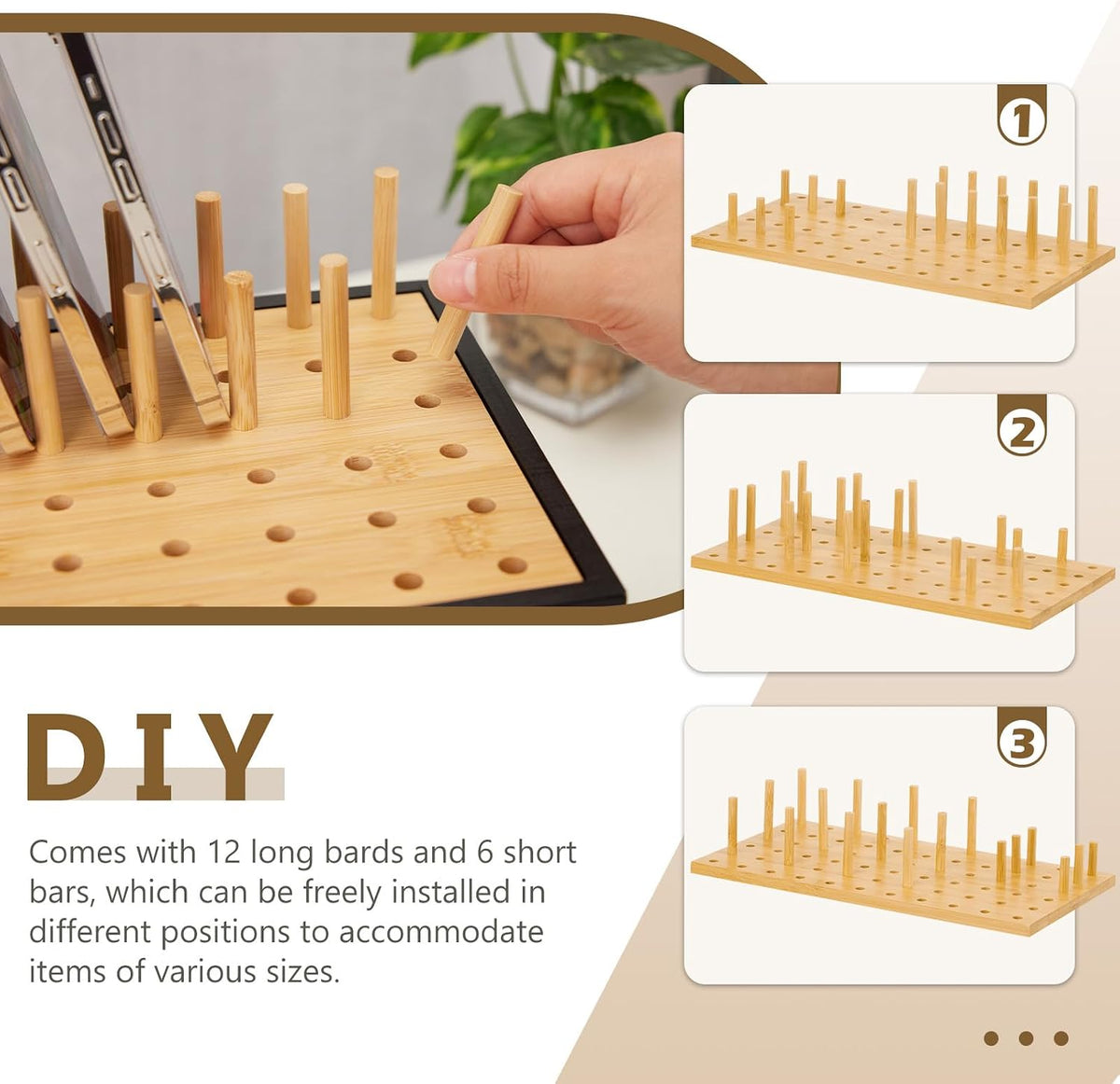 Bamboo Charging Station for Multiple Devices, 12.9" with Drawer