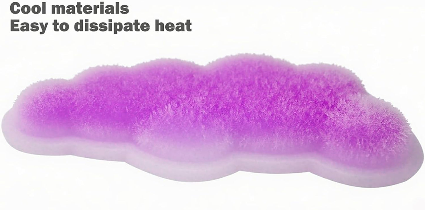 PU Gel Material Computer Keyboard Mouse Wrist Rest, Ergonomic Design, Relieving Typing Pain, Keyboard pad Supporting arm, Mouse pad Supporting Wrist, Anti-Skid PU Base, Office, Home, Games (Purple)