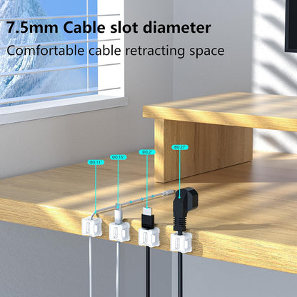12 PC Magnetic Cable Clips [Cable Smooth Adjustable] Cord Holder, Under Desk Cable Management, Adhesive Wire Holder Keeper Organizer for Home Office Desk Phone Car Wall Desktop Nightstand